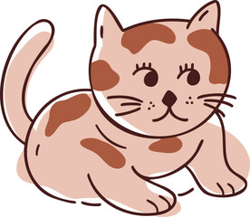 cute cat hand-drawn illustration