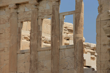 The Parthenon - temple dedicated to the goddess Athena on the Acropolis of Athens. - obrazy, fototapety, plakaty