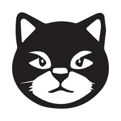 Cat Head Vector Illustration