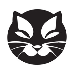 Cat Head Vector Illustration