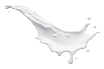 Fototapeta White milk wave splash with splatters and drops. Ai. Cutout on transparent obraz