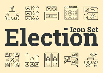 Obraz premium Making Your Voice Heard: Voting Icons