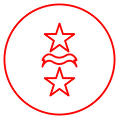Obraz premium red logo icon