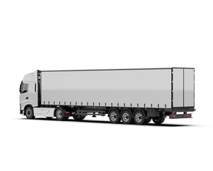 Obraz na płótnie Canvas Cargo truck isolated on transparent background. 3d rendering - illustration