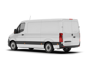 Cargo van isolated on transparent background. 3d rendering - illustration