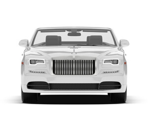 Naklejka premium White luxury car isolated on transparent background. 3d rendering - illustration