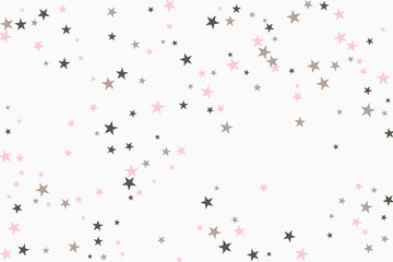 Obraz premium Star confetti. Silver casual confetti background. Bright design pattern.