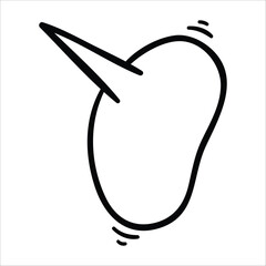 Speech bubble icon, isolated. Hand drawn vector illustration