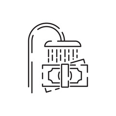 Anti-money laundry line icon. Outline set of Anti-money laundry vector icons for web design isolated on white background