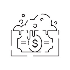 Anti-money laundry line icon. Outline set of Anti-money laundry vector icons for web design isolated on white background