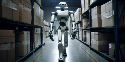 Roboter wird im Logistikbereich eingesetzt, Generative AI