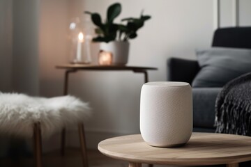 smart home speaker in modern interior