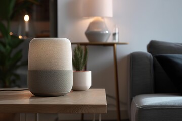 Obraz premium smart home speaker in modern interior
