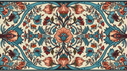 Ornamental Wallpaper, Embroidery, Fantasy Home Decoration Generative AI