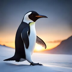 Penguin On The Rocks Generated AI