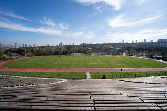 Devrim Stadium is the stadium in Middle East Technical. Ankara, Turkey - April 8, 2023.
