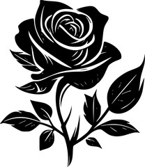 Obraz premium Rose - Minimalist and Flat Logo - Vector illustration