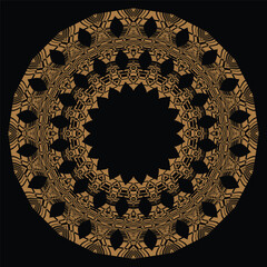 Gold circle on a black background