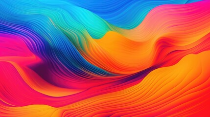 Obraz premium Modern background of rainbow gradients and curves with fluid, liquid motion with generative ai