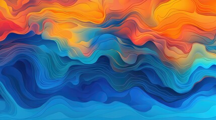 Obraz premium Modern background of rainbow gradients and curves with fluid, liquid motion with generative ai