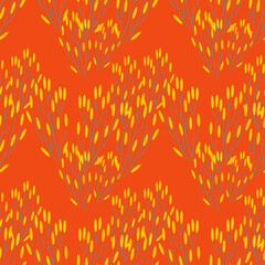 Modern retro vintage flower seamless pattern vector illustration design for fabric textile and interior