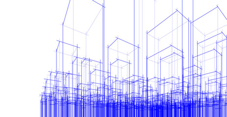 Abstract city concept vector illustration