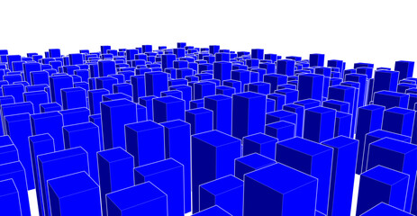 Fototapeta premium Abstract city concept vector illustration