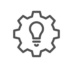 Artificial intelligence related icon outline and linear vector.