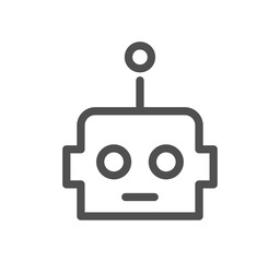 Artificial intelligence related icon outline and linear vector.