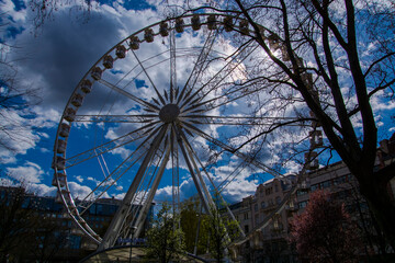 Ferris wheel in the centre of Budapest