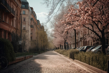 Fototapeta na wymiar berlin in spring created with Generative AI technology
