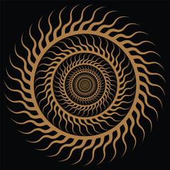 A spiral design with a spiral design on it