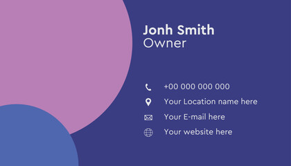 Business card design, Clean professional business card template, visiting card, abstract business card template color.