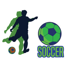 soccer player silhouette