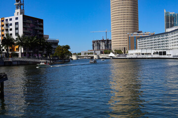 Beautiful view of downtown on a sunny summer day, Tampa, Florida