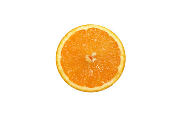 orange slice isolated.orange with peel. orange fruit.