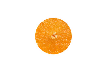 orange slice isolated. peeled slice of orange. orange fruit.