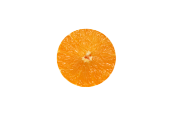orange slice isolated. peeled slice of orange. orange fruit.