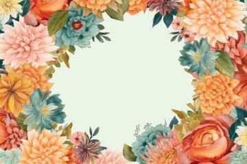 Obraz na płótnie Canvas colorful flowers arranged neatly on a plain white background. Generative AI