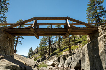 Fototapeta na wymiar Underneath the Bridge Over Yosemite Creek near the Falls