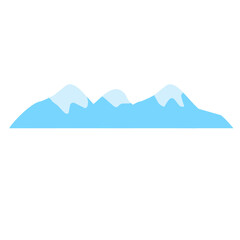 Vector snow mountain