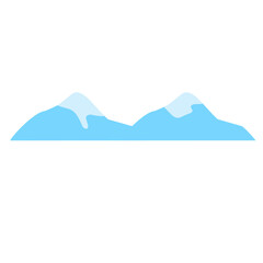 Vector snow mountain