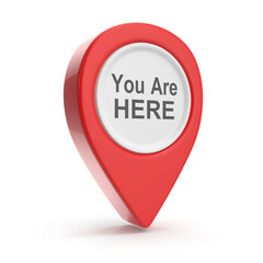 Red Map Pointer - Your Are Here