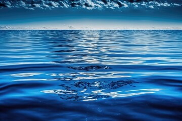 Naklejka na ściany i meble the color or feel of the ocean's blue backdrop. Generative AI