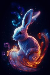 Cosmic space bunny,, Generate Ai