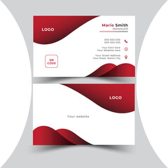 Fototapeta premium Personal visiting card with company logo. Modern business card design. Vector illustration, simple modern luxury elegant abstract. business card print templates.