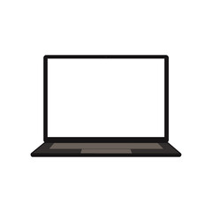 Laptop computer isolated on a white background. Vector illustration