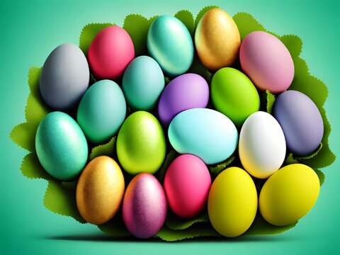 Easter Eggs Background. Colorful Eggs.