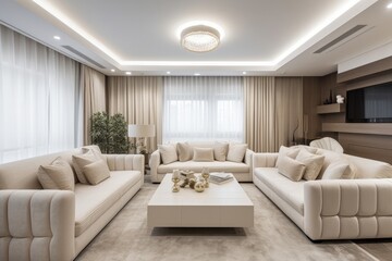 Modern living room interior Generative AI