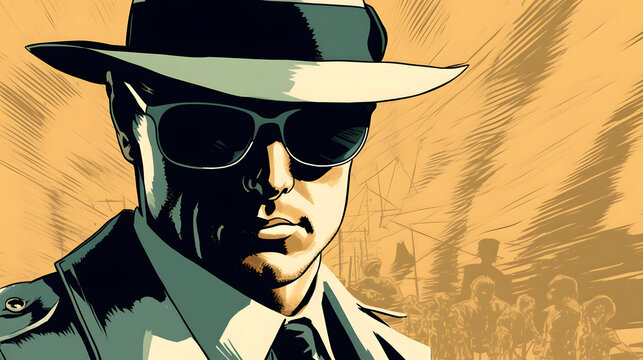 Retro Comic Book Spy Thriller - AI Art
